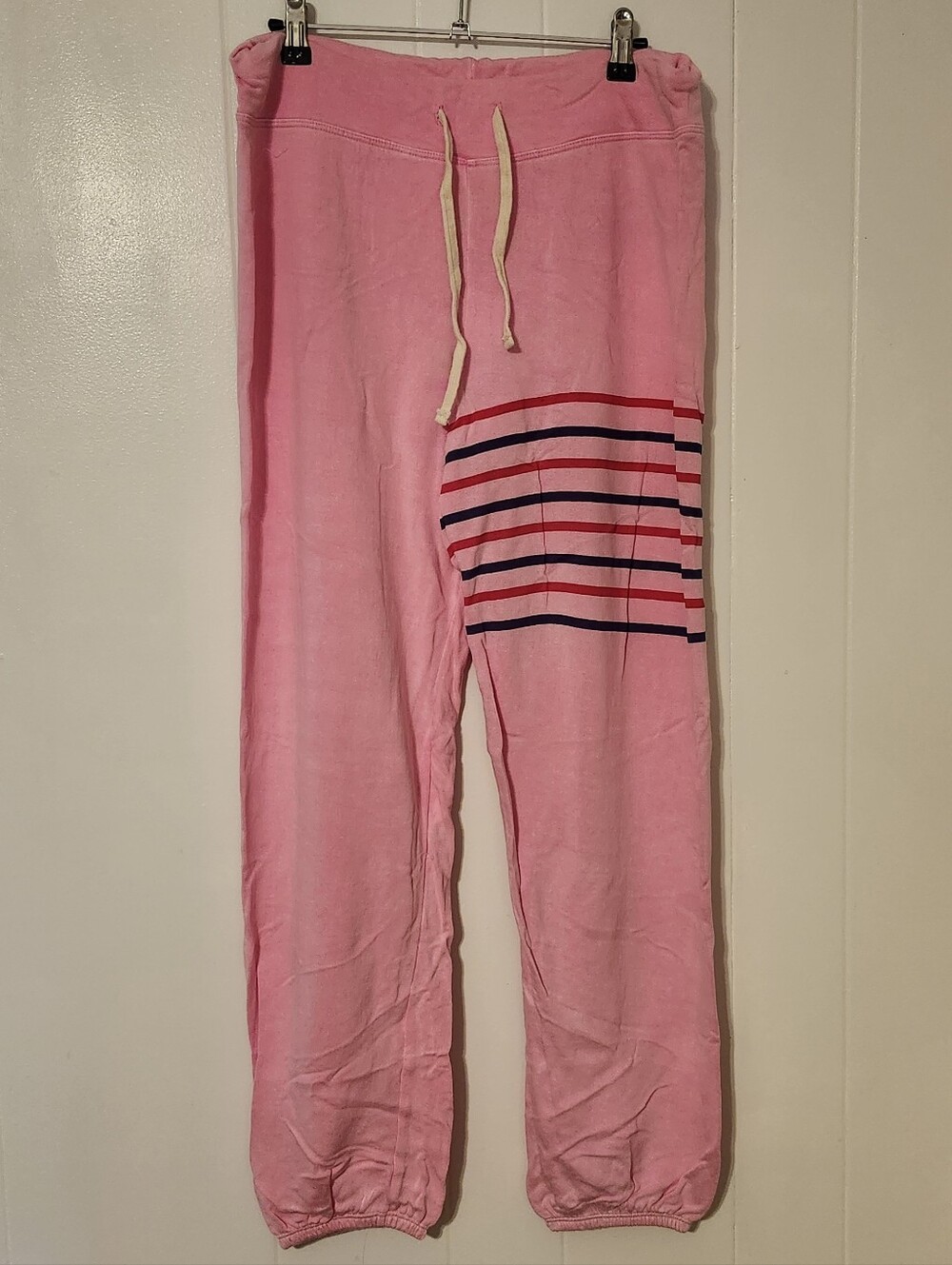 Nwt Sundry Pink Sweatpants With Stripes /Medium